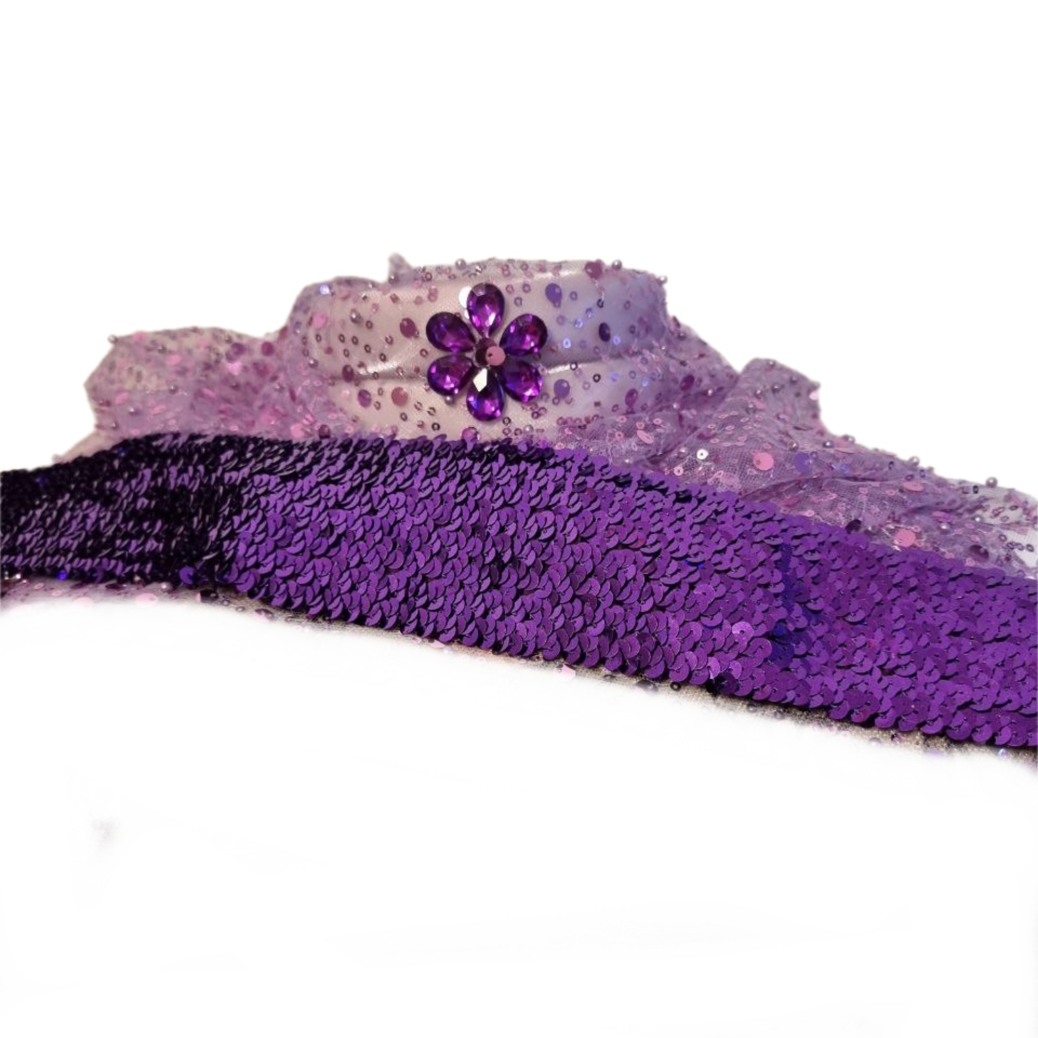 Lilac & Purple Headpiece & Belt - Image 2